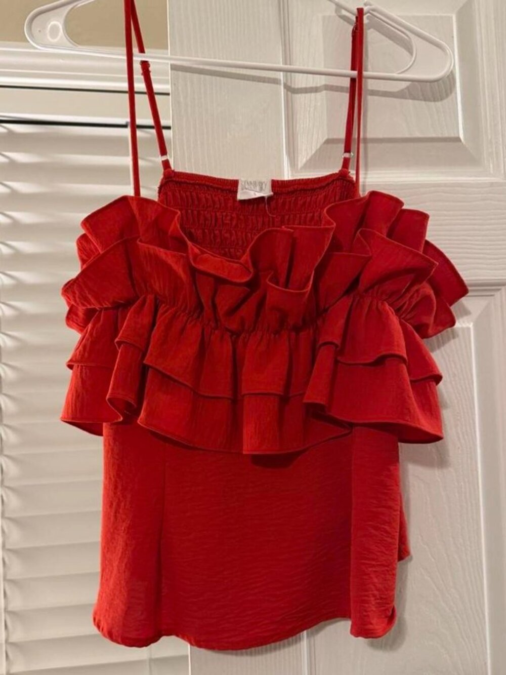Women's Red and Orange Blouse